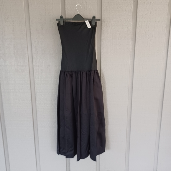 Alice And Olivia Oriana Strapless Mixed Media Maxi Dress Size 0 Women In Black - Picture 1 of 14